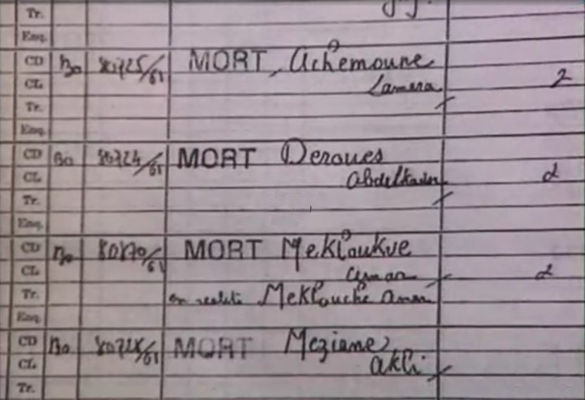 Trsor David Assouline registres judiciares Octobre 1961